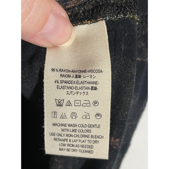 We The Free People Yellow Floral Off Shoulder Top S/M Bell Sleeve Boho Blouse - Picture 4 of 11